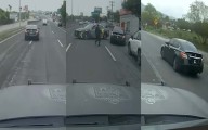 Capturan a conductor sin placas durante persecución sobre la Carretera Nacional en Santiago