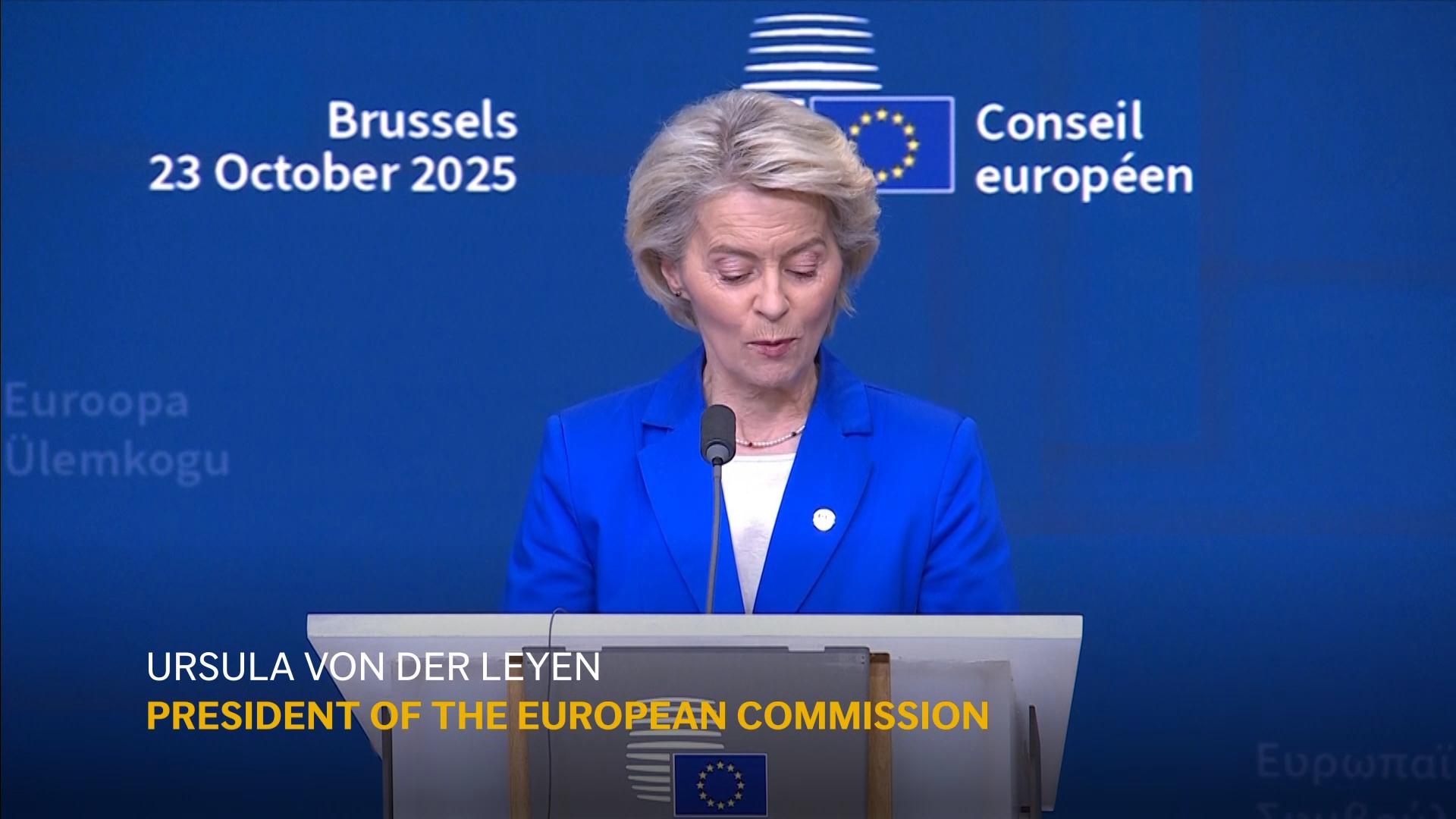 EU and US sanctions on Russia 'two very welcomed moves at the same time,' von der Leyen says