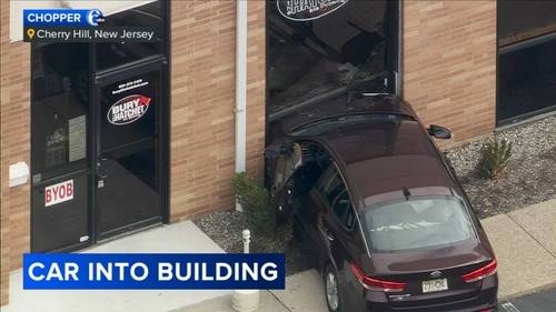 Car slams into axe-throwing business in Cherry Hill, New Jersey