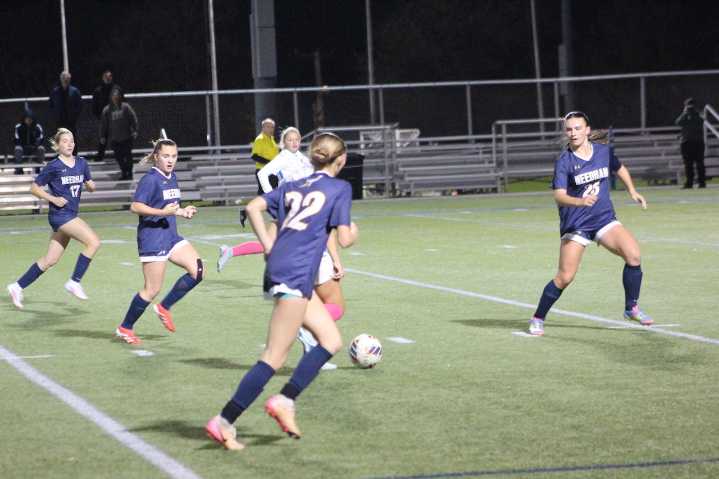 Needham girls soccer upends Braintree late to win on Senior Night