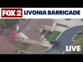 Livonia gunman barricades himself in house, shooting at police