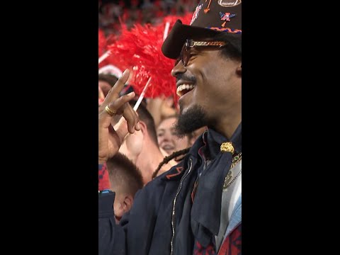 Former Westlake HS and Auburn star QB Cam Newton enjoying Auburn vs. Georgia game