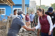 “Tienen todo nuestro respaldo”; recorre Sheinbaum Veracruz por cuarta vez desde que se declaró la emergencia