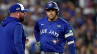 Blue Jays' Springer leaves World Series Game 3 with injury