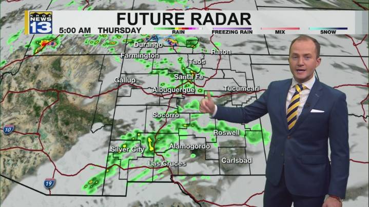Rain and storms continue moving into New Mexico tonight