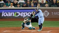 Blue Jays’ George Springer exits Game 5 after brutal pitch off knee