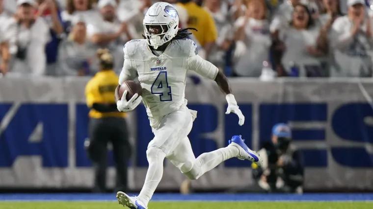 Why James Cook wears jersey number 4 for Bills