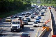 Tractor-trailer strikes overpass Tuesday, creating morning traffic snag on I