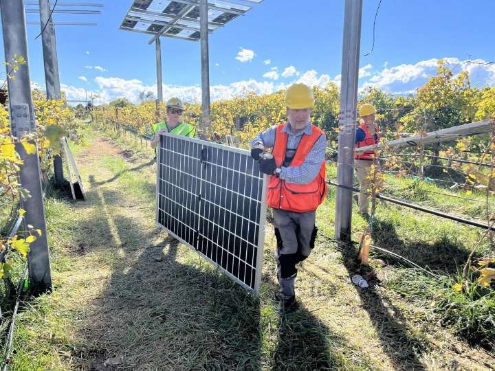 Solar panels go up at Grand Junction vineyard