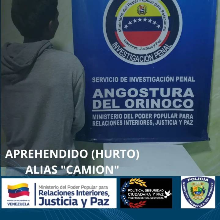 Detenido “Camión” en Ciudad Bolívar 