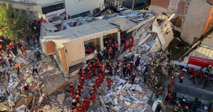 Rescue under way after building collapses in Turkey
