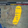 Severe thunderstorms to form, shift eastward across the central US