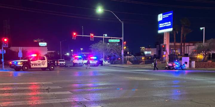 Stolen car crashes following police pursuit in central Las Vegas