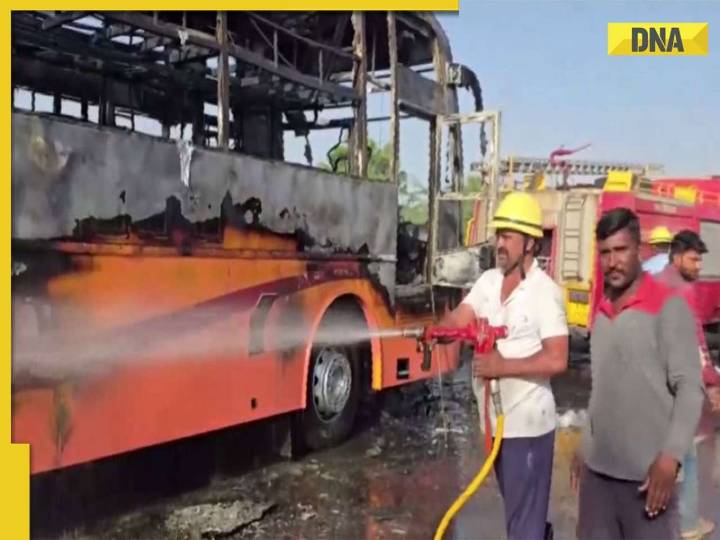 Rajasthan: Jaisalmer bus with 57 passengers enroute to Jodhpur catches massive f