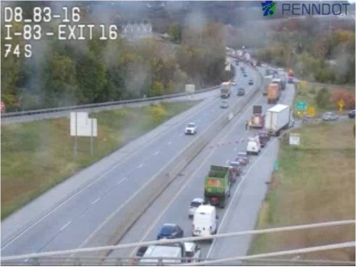 Central Pa. crash involving tractor-trailer closes section of I