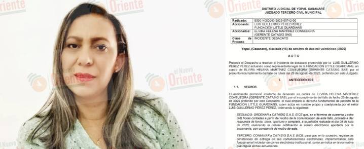 Juzgado sanciona a gerente de CATASIG por desacato a fallo de tutela interpuesta por fundación Little Guardians