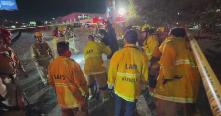 Woman rescued from 8-foot manhole in Harbor Gateway, fire officials say