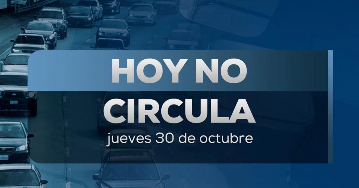 Hoy No Circula en CDMX y Edomex: Así opera el calendario este 30 de octubre