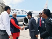 Vice President Radhakrishnan arrives in Seychelles