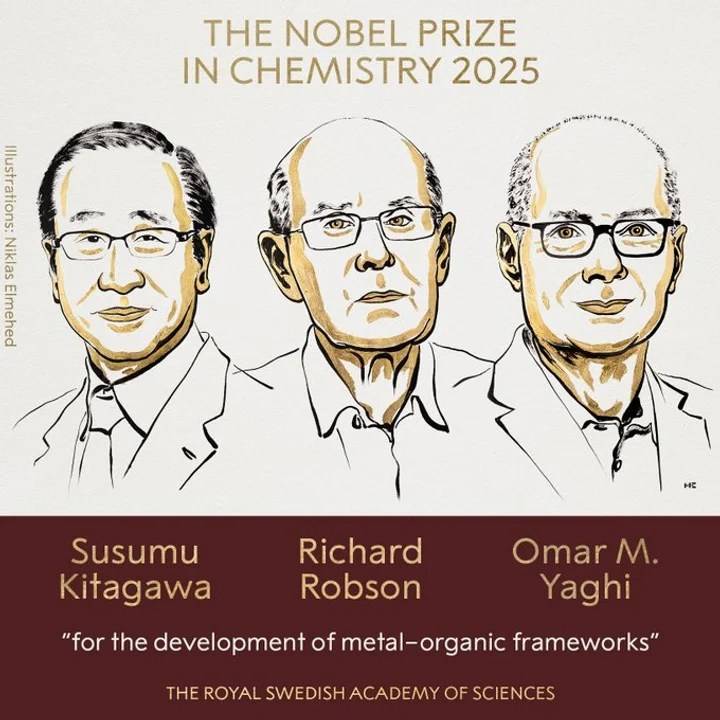 El premio Nobel de Química 2025 fue para quienes descubrieron una nueva arquitectura molecular