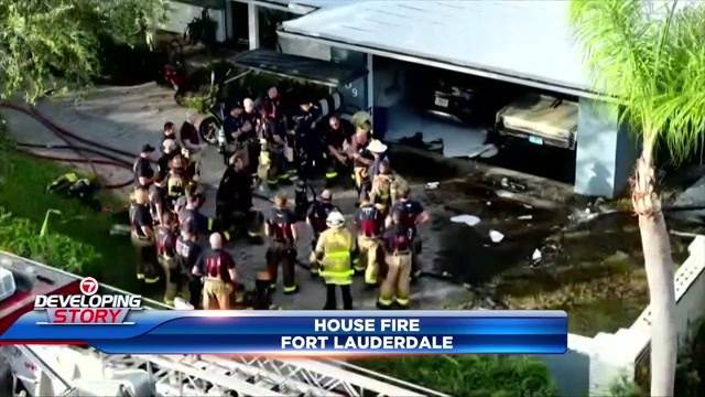 Fire tears through Fort Lauderdale home’s garage; no injuries reported