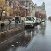 The street sweepers are hungry. New Yorkers mustn't get in their way.