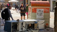 Los disturbios en Vitoria por un acto de Falange dejan 17 detenidos y 20 ertzainas heridos
