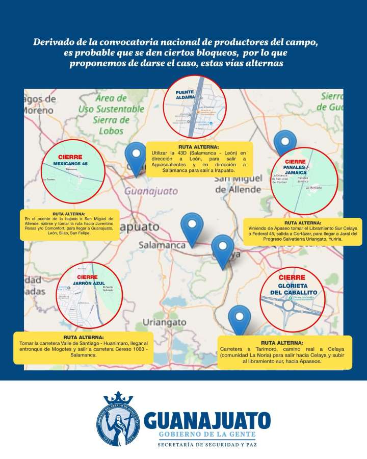 Autoridades estatales alertan ante posibles bloqueos carreteros; estos son los puntos