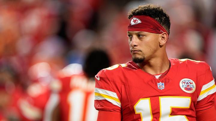 Chiefs' Patrick Mahomes reacts to brawl