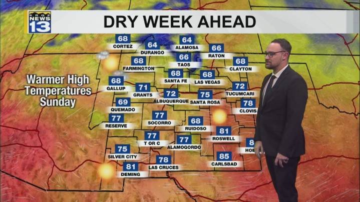 Drier conditions continue into next week