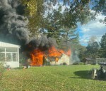 Hot Wheels: Churchville Mustang Fire Torches Garage, Melts Neighbor’s House Siding