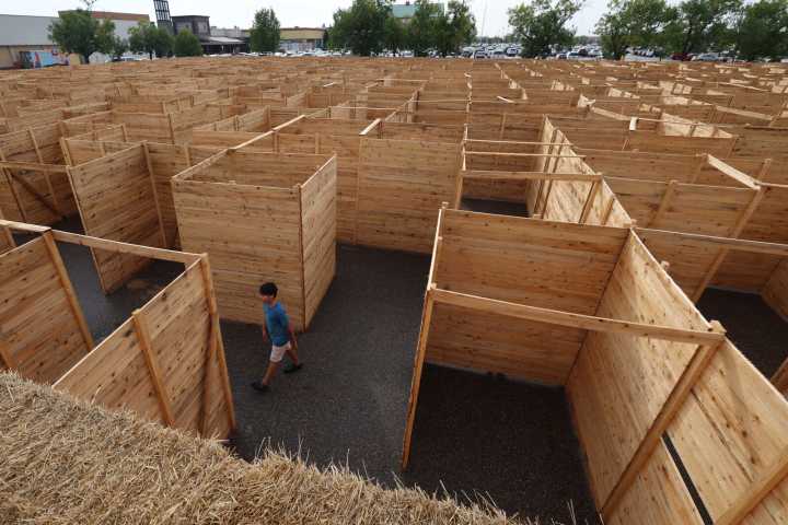 Great Maze at West Acres seeks world record for largest wooden maze