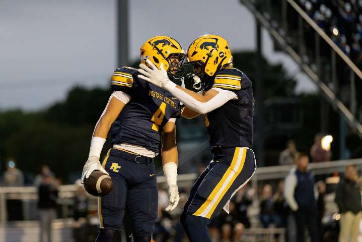 Our favorite photos as Portage Central football battles Portage Northern