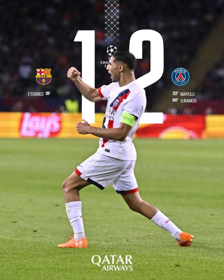 PSG vence al Barcelona en el último minuto por la Champions League