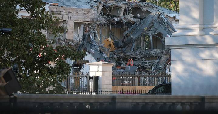 White House demolishes East Wing wall for Trump’s $250M ballroom