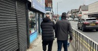 Man 'followed home' after confronting men putting up England flags