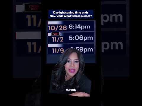 Daylight saving time ends next weekend