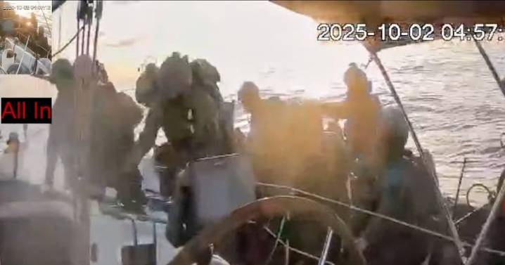 Israeli navy intercepts most flotilla boats and arrests activists. A single boat stops nears Gaza