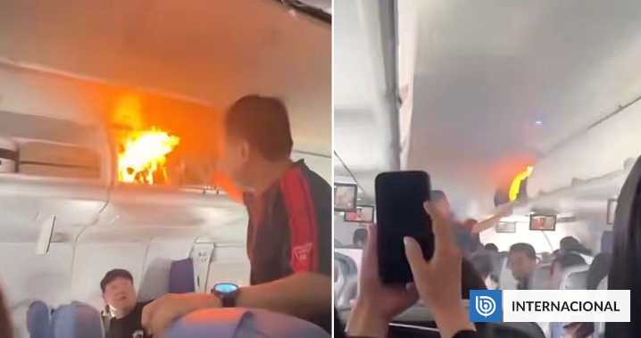 VIDEO | Batería de litio explotó en medio de un vuelo de Air China