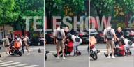 El gesto solidario de Enrique Piñeyro en plena vía pública: asistió a un repartidor de delivery atropellado