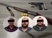Capturan a tres sujetos que disparaban al aire con escopeta en Tlalpan