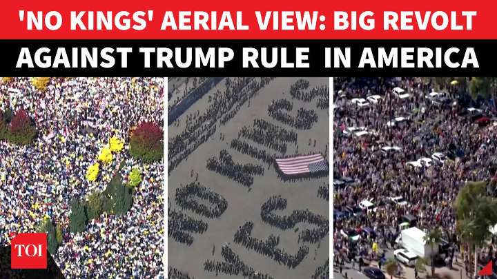 DRONE VISUALS: Millions Of Americans Revolt Against Trump Amid 'NO KINGS' Flood In U.S.