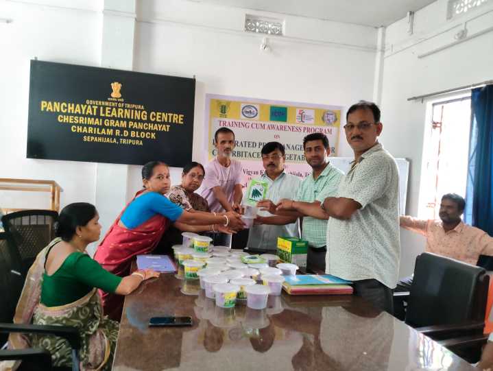 KVK, Sepahijala holds training cum awareness program on “Integrated Pest Management for cucurbitaceous vegetable crops”