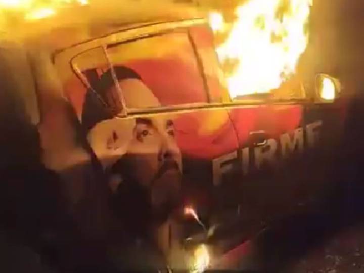 Incendian vehículo de campaña de Abelardo de la Espriella en Norte de Santander