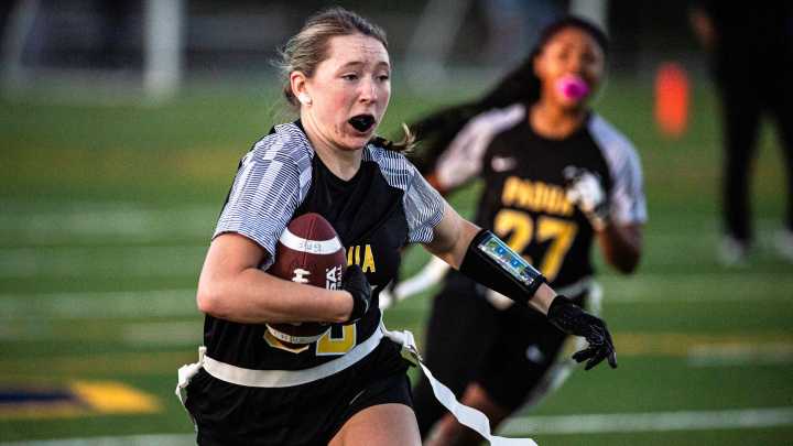 Padua defeats Cape Henlopen during girls flag football in Wilmington