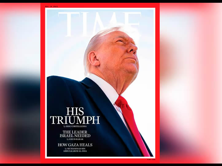 Trump ataca a ‘Time’ por su retrato en portada: “Me han hecho desaparecer el pelo”