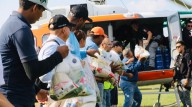 Apoya PCNL a 450 familias damnificadas en primer día en Veracruz