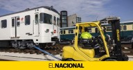 La exposición de trenes históricos de Metro toma forma en les Glòries