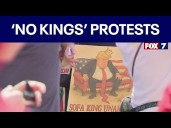 Demonstrators take part in Austin 'No Kings' protest