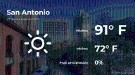 Pronóstico del tiempo en San Antonio, Texas para este lunes 27 de octubre